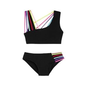 NWT Little‎ Peixoto Girls Olivia Strappy 2 Piece Bathing Suit Bikini Swimsuit
